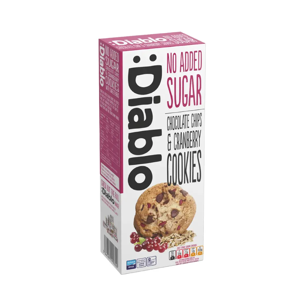 Diablo Chocolate Chip & Cranberry Cookies 135g