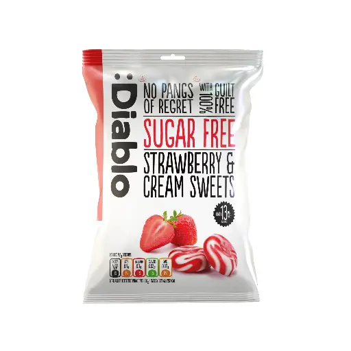 [490136] Diablo SF Sweets Strawberry & Cream 75g